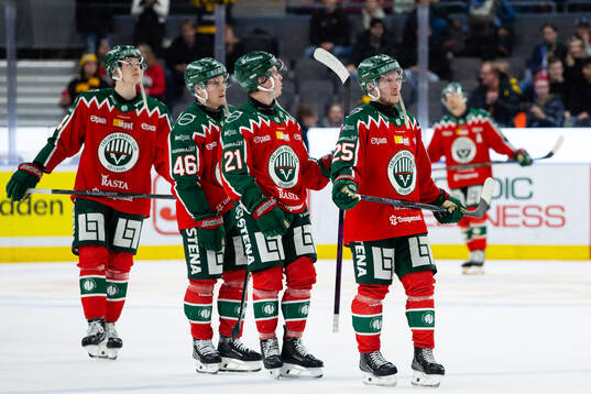 Frölundas Noah Dower Nilsson, Dominik Egli, Jere Innala