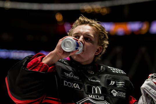 Malmö Redhawks målvakt Oskar Blomgren