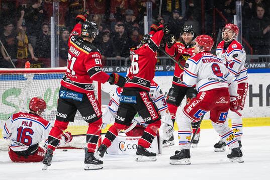 Luleås Mathias Bromé jublar