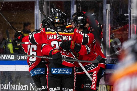 Luleås spelare jublar