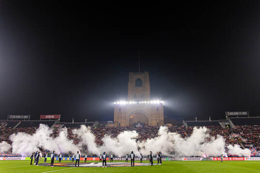 Spectators in the stands