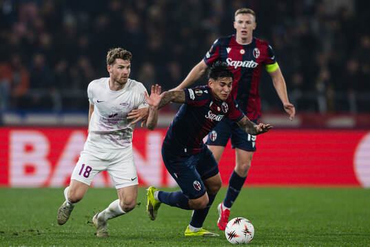 Jacob Sørensen of Brann and Santiago Thomas Castro of