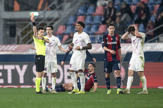 Jacob Sørensen of Brann receives a red card