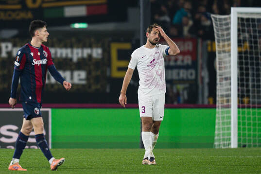 Fredrik Pallesen of Brann looks dejected