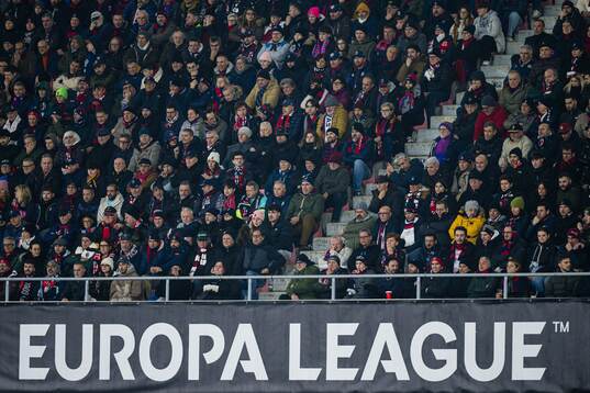 Spectators in the stands