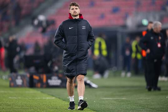 Jacob Sørensen of Brann looks dejected afterl the UEFA