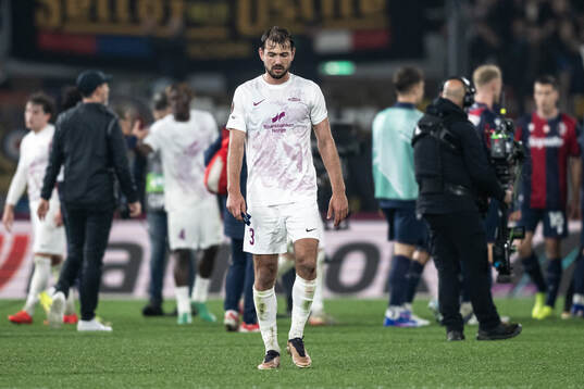Fredrik Pallesen of Brann looks dejected
