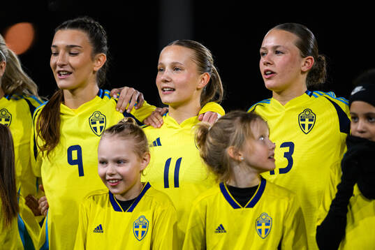 Sveriges Fanny Peterson vid lineup