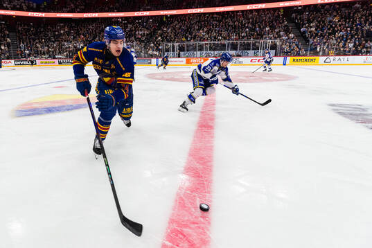 Djurgårdens Anton Frondell och Leksands Olle Strandell