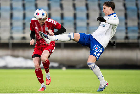 Landskronas Gustaf Westström och IFK Norrköpings Albert