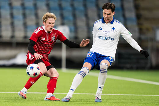 Landskronas Gustaf Westström och IFK Norrköpings Albert