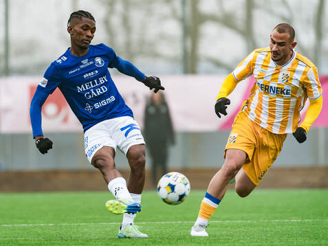 Trelleborgs Prince Balde och IFK Göteborgs Tiago Coimbra