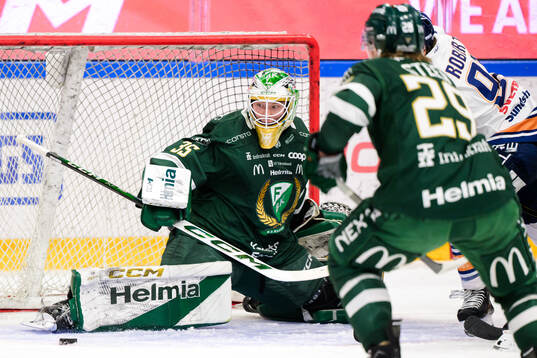 Färjestads målvakt Melker Thelin