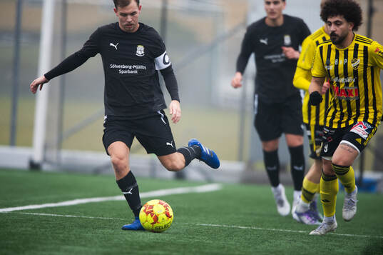Sölvesborgs lagkapten Filip Åkesson i träningsmatchen