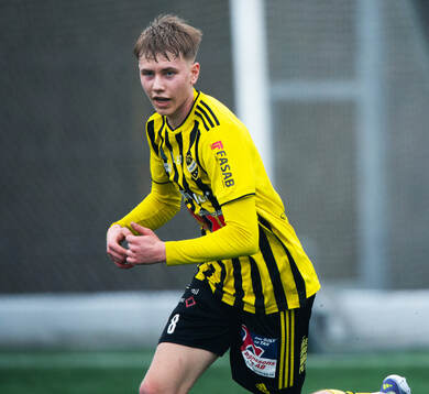 IFK Hässleholms Axel Nilsson i träningsmatchen mellan IFK