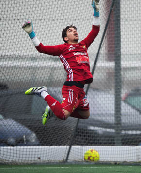 IFK Hässleholms målvakt Ermal Jashanica i