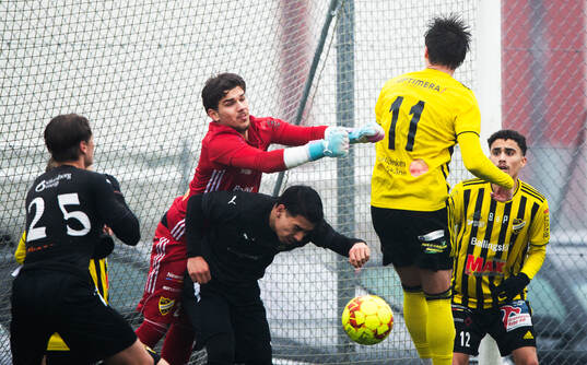 IFK Hässleholms målvakt Ermal Jashanica i
