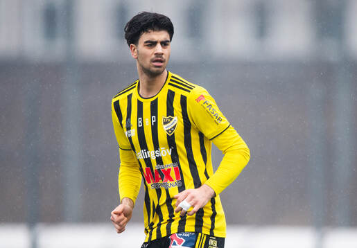 IFK Hässleholms Qusay Ahmad i träningsmatchen mellan IFK
