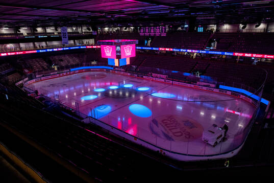 Interiör vy av Saab Arena