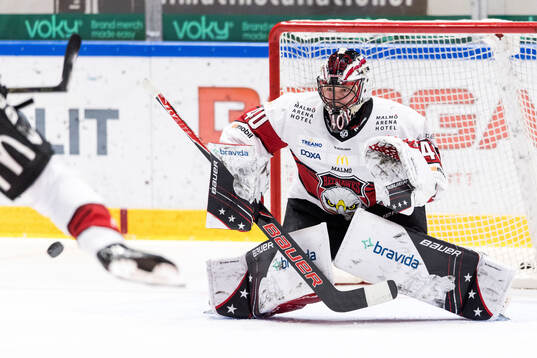 Malmö Redhawks målvakt Oskar Blomgren