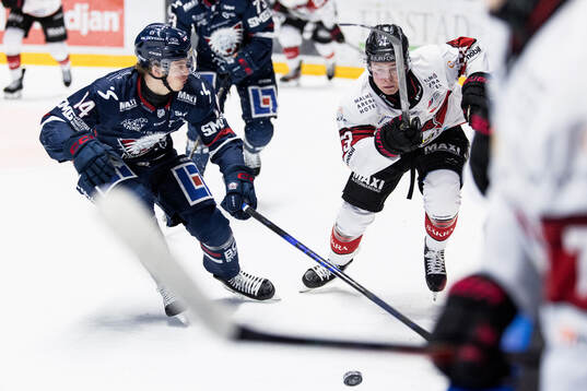 Linköpings Loke Krantz och Malmö Redhawks Petter
