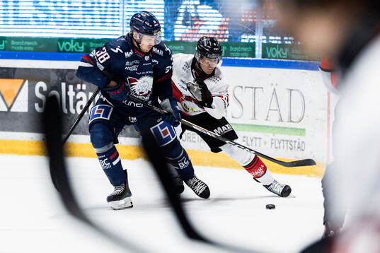 Linköpings Johan Södergran och Malmö Redhawks Eemil Viro