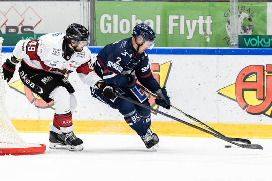 Malmö Redhawks Seth Barton och Linköpings Rasmus Rissanen