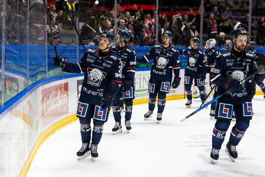 Linköpings spelare jublar