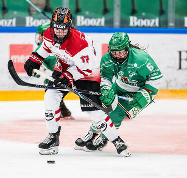Örebros Kyla Bear och Rögles Margot Huot-Marchand