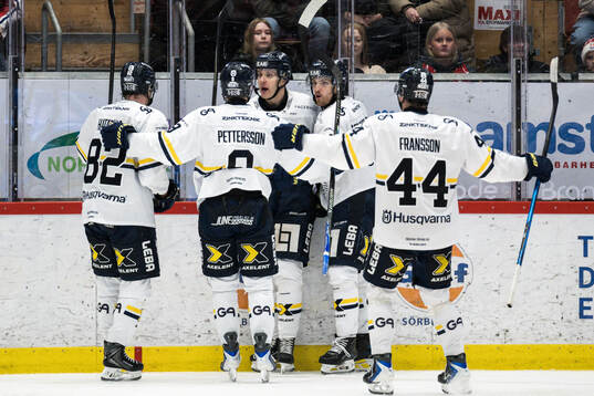 HV71s Hampus Eriksson jublar