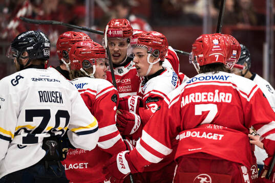 Timrås Anton Lundmark jublar