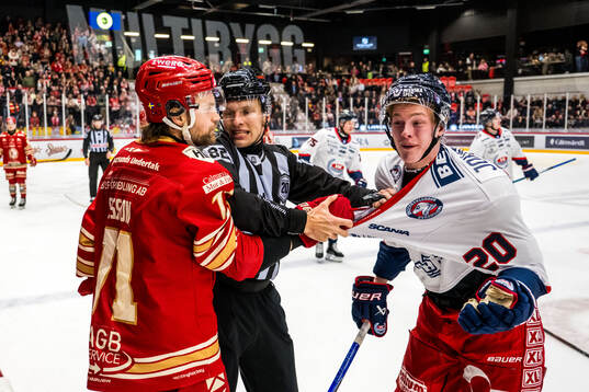 Kalmars Gabriel Olsson och Oskarshamns Victor Johansson