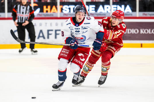 Oskarshamns Joel Svensson och Kalmars Matthew Struthers