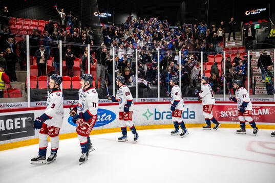 Oskarshamns spelare jublar