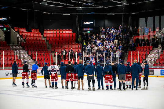 Oskarshamns spelare jublar