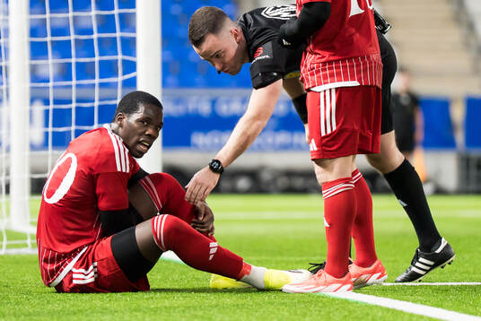 Landskronas Xavier Odhiambo med skada