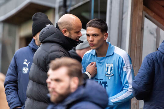 Malmö FFs huvudtränare Miguel Angel Ramirez och Jovan