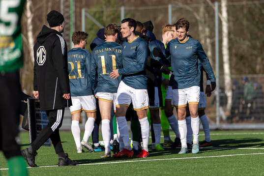 Halmstads spelare jublar