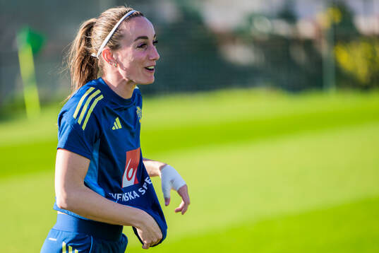 Kosovare Asllani at a training session with the women's
