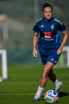 Filippa Angeldahl at a training session with the women's