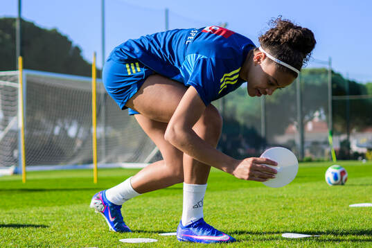 Felicia Schröder at a training session with the women's