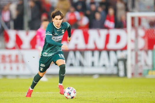 VEJLE, DANMARK - 1. MARTS 2026: Eric Kahl (AGF) i 3F