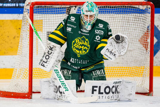 Björklövens målvakt Olle Eriksson Ek