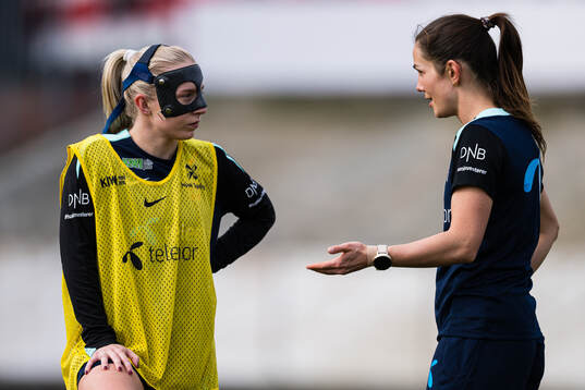 Thea Bjelde and Tuva Hansen of the Norwegian women’s