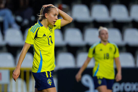 Sara Eriksson of Sweden looks dejected