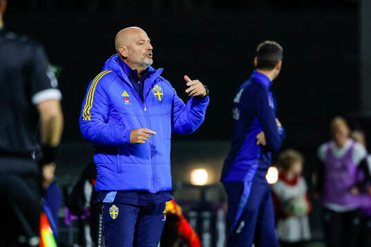 Coach Magnus Wikman of Sweden
