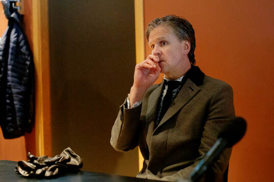 Örebros tränare Rikard Norling på presskonferensen