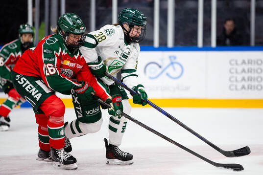 Frölundas Hanna Olsson och Färjestads Vilma Nilsson