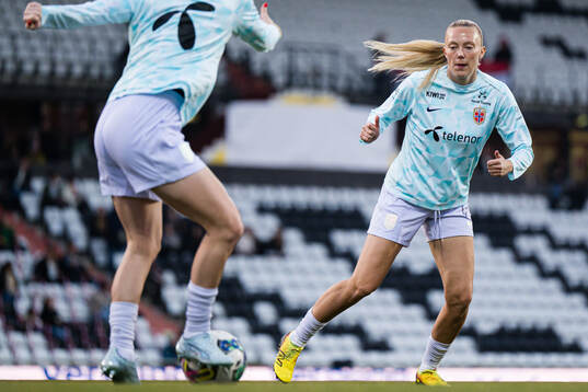 Synne Jensen of Norway warms up