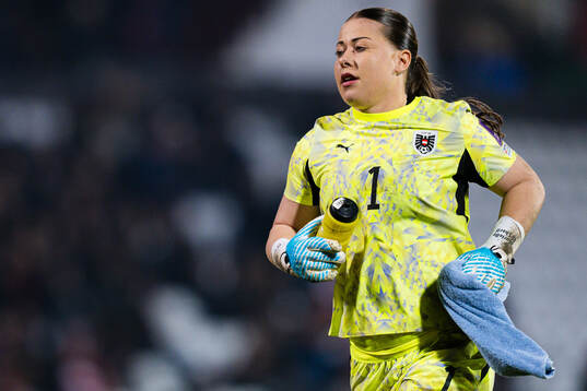 Goalkeeper Mariella El Sherif of Austria
